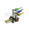 Hydraulický rozdeľovač 2 sekcie 40L/min so sadou euro zástrčiek ovládaný lankami a joystickom Hydraulický rozdeľovač 2 sekcie 40L/min so sadou euro zástrčiek ovládaný lankami a joystickom