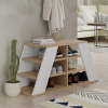 Skrinka na topánky / Botník Pyramid Shoe Bench - Oak, White Skrinka na topánky / Botník Pyramid Shoe Bench - Oak, White