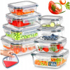 8x Sklenené KUCHYNSKÉ nádoby na potraviny, žiaruvzdorné, veľká sada nádob 8x Sklenené KUCHYNSKÉ nádoby na potraviny, žiaruvzdorné, veľká sada nádob