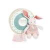 Doudou et Compagnie Paris Darčeková sada Plyšový Ecru králiček s ružovou dečkou z BIO bavlny 22 cm Doudou et Compagnie Paris Darčeková sada Plyšový Ecru králiček s ružovou dečkou z BIO bavlny 22 cm