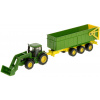 Kovový model Siku Farmer - John Deere s čelným nakladačom a prívesom (4006874018437) Kovový model Siku Farmer - John Deere s čelným nakladačom a prívesom (4006874018437)