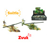 Mission Control helikoptéra vojenská 20cm kov spätný chod na batérie+svetlo a zvuk 2farby Mission Control helikoptéra vojenská 20cm kov spätný chod na batérie+svetlo a zvuk 2farby