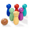 Drevená hra bowling Games Eichhorn so 6 farebnými kolkami a drevenou guľou Drevená hra bowling Games Eichhorn so 6 farebnými kolkami a drevenou guľou