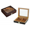 Humidor 81435-15 - Hnědá / dřevo + sklo Humidor 81435-15 - Hnědá / dřevo + sklo