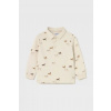 Detská bavlnená polokošeľa Mayoral 2102.3D.Baby.9BYA béžová 104 Detská bavlnená polokošeľa Mayoral 2102.3D.Baby.9BYA béžová 104
