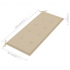 vidaXL Lavička Batavia s béžovou podložkou 120 cm tíkový masív - Béžová - 26167-167463 vidaXL Lavička Batavia s béžovou podložkou 120 cm tíkový masív - Béžová - 26167-167463