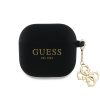 Guess Silicone W/4G Charm (GUA4LECG4K) puzdro pre Apple AirPods 4 – Čierny Guess Silicone W/4G Charm (GUA4LECG4K) puzdro pre Apple AirPods 4 – Čierny