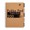 Špirálový zošit, A4, linajkový, 100 listov, PUKKA PAD Kraft project book Špirálový zošit, A4, linajkový, 100 listov, PUKKA PAD Kraft project book