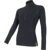 Dámské merino tričko SENSOR df černá zip Velikost: XL, Barva: černá Dámské merino tričko SENSOR df černá zip Velikost: XL, Barva: černá