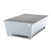 Záchytná vaňa classic-line, z ocele, stáčací priestor pre 1 IBC, 600 l, pozinkovaná, mrežový rošt Záchytná vaňa classic-line, z ocele, stáčací priestor pre 1 IBC, 600 l, pozinkovaná, mrežový rošt
