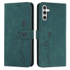 Peňaženkové kožené puzdro Heart Pattern na Samsung Galaxy A25 5G - Zelená Peňaženkové kožené puzdro Heart Pattern na Samsung Galaxy A25 5G - Zelená