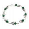 NÁRAMOK SILVER retro s malachitom Clover (NÁRAMOK SILVER retro s malachitom Clover) NÁRAMOK SILVER retro s malachitom Clover (NÁRAMOK SILVER retro s malachitom Clover)