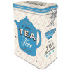 NOSTALGIC ART plechová dóza s klipom Tea Time NOSTALGIC ART plechová dóza s klipom Tea Time