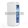 Kožený obal Samsung Galaxy S IV Mini – Flip Cover – biela