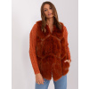 Terakotová kožušinová vesta s vreckami AT-KZ-2375.00P-dark orange M/L Terakotová kožušinová vesta s vreckami AT-KZ-2375.00P-dark orange M/L