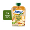 6x SUNAR BIO ovocná kapsička jablko, banán, mrkva 4m+, 100 g 6x SUNAR BIO ovocná kapsička jablko, banán, mrkva 4m+, 100 g