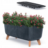 Kvetináč Prosperplast 58 cm x 24 x 23,5 cm, čierny plast (Kvetináč na nožičkách FLOWER BOX antracitový ZÁVAŽNÝ systém) Kvetináč Prosperplast 58 cm x 24 x 23,5 cm, čierny plast (Kvetináč na nožičkách FLOWER BOX antracitový ZÁVAŽNÝ systém)