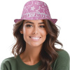 Guirca Ružová dievčenská strana klobúk Guirca Ružová dievčenská strana klobúk