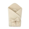 Elegantná mušelínová zavinovačka s viazaním Nature, 75x75 cm, béžová Elegantná mušelínová zavinovačka s viazaním Nature, 75x75 cm, béžová
