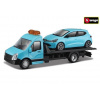 Bburago 1:43 Odtahovka + Renault Clio modré Bburago 1:43 Odtahovka + Renault Clio modré