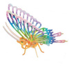 Woodcraft Drevené 3D puzzle Motýľ farebný Woodcraft Drevené 3D puzzle Motýľ farebný