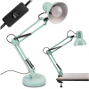 Stolová kresliaca lampa E27 TOBI Pastelová modrá Lumiled + držiak na dosku Stolová kresliaca lampa E27 TOBI Pastelová modrá Lumiled + držiak na dosku