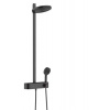 Hansgrohe Sprchový systém Pulsify na stěnu s termostatickou baterií matná černá 24240670 Hansgrohe Sprchový systém Pulsify na stěnu s termostatickou baterií matná černá 24240670