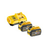 DEWALT FlexVolt Súprava batérie a rýchlonabíjačky 18 V (2 x 12 Ah batérie) DCB118Y2 DEWALT FlexVolt Súprava batérie a rýchlonabíjačky 18 V (2 x 12 Ah batérie) DCB118Y2