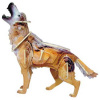 Woodcraft Drevené 3D puzzle Vlk farebný Woodcraft Drevené 3D puzzle Vlk farebný
