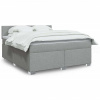 zahrada-XL Boxspring posteľ s matracom bledosivá 180x200 cm látka 3288260 zahrada-XL Boxspring posteľ s matracom bledosivá 180x200 cm látka 3288260