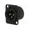 Zásuvka XLR vidlice PIN 3 límec (2 otvory),do panelu pájení Zásuvka XLR vidlice PIN 3 límec (2 otvory),do panelu pájení