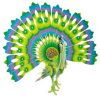 Woodcraft Drevené 3D puzzle Páv farebný Woodcraft Drevené 3D puzzle Páv farebný