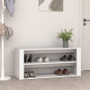 vidaXL Regál na topánky biely 100x35x45 cm spracované drevo vidaXL Regál na topánky biely 100x35x45 cm spracované drevo