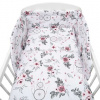 New Baby obliečky Kvety a Pierka biele 90x120 cm