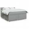 zahrada-XL Boxspring posteľ s matracom bledosivá 180x200 cm látka 3285960 zahrada-XL Boxspring posteľ s matracom bledosivá 180x200 cm látka 3285960