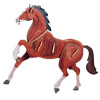 Woodcraft Drevené 3D puzzle Kôň farebný Woodcraft Drevené 3D puzzle Kôň farebný