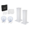 EUROLITE Set 2x Stage Stand 100cm + 2x LED B-40 HCL Beam Effect white EUROLITE Set 2x Stage Stand 100cm + 2x LED B-40 HCL Beam Effect white