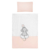 6-dielne posteľné obliečky Belisima Cute Mouse 100x135 ružové - Ružová