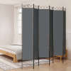 vidaXL 6-panelový paraván antracitový 240x220 cm látkový vidaXL 6-panelový paraván antracitový 240x220 cm látkový