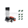 Hydraulický rozdeľovač 3 sekciový 40L/min + sada pripojení Hydraulický rozdeľovač 3 sekciový 40L/min + sada pripojení