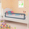 vidaXL Zábrana na detskú posteľ, sivá 150x42 cm, polyester vidaXL Zábrana na detskú posteľ, sivá 150x42 cm, polyester