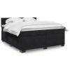 zahrada-XL Posteľný rám boxspring s matracom čierny 180x200 cm zamat 3286374 zahrada-XL Posteľný rám boxspring s matracom čierny 180x200 cm zamat 3286374