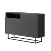 Komoda, grafit/čierna, SPRING EK120 Komoda, grafit/čierna, SPRING EK120