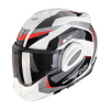 Překlápěcí helma Scorpion Exo-tech Evo Pro Acuti šedá/černá/červená M Překlápěcí helma Scorpion Exo-tech Evo Pro Acuti šedá/černá/červená M