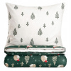 Homla Obojstranné vianočné obliečky s ježkami – zeleno-béžová posteľná bielizeň z mikrovlákna Veľkosť: 140x200 + 1x vankúš Homla Obojstranné vianočné obliečky s ježkami – zeleno-béžová posteľná bielizeň z mikrovlákna Veľkosť: 140x200 + 1x vankúš