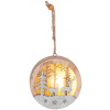 Dekorácia MagicHome Vianoce, Jeleň v guli, LED, závesná, MDF, 8,5x2x8,5 cm Dekorácia MagicHome Vianoce, Jeleň v guli, LED, závesná, MDF, 8,5x2x8,5 cm