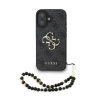Guess PU 4G Metal Logo Strap zadný kryt pre iPhone 16 Black Guess PU 4G Metal Logo Strap zadný kryt pre iPhone 16 Black