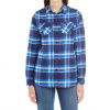 Burnside Dámska flanelová košeľa BU5210 Blue - White -Checked XL