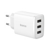 Kompaktná rýchlonabíjačka Baseus 3x USB 17W biela (CCXJ020102) Kompaktná rýchlonabíjačka Baseus 3x USB 17W biela (CCXJ020102)
