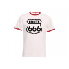 Pánske tričko s kontrastnými lemami route666 Pánske tričko s kontrastnými lemami route666